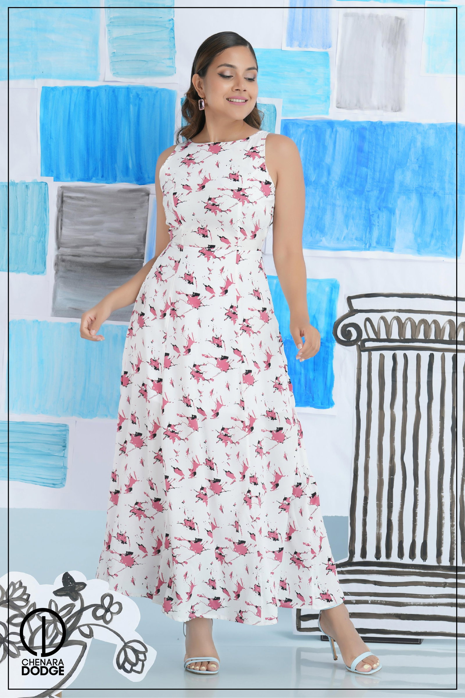 Isolde Open Back Maxi Dress